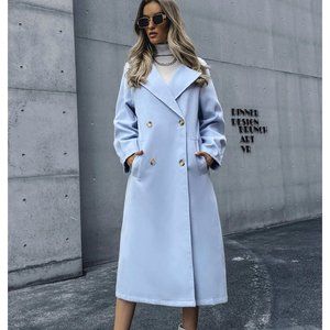 STUNNING Oversized Coat (baby blue) Size MEDIUM